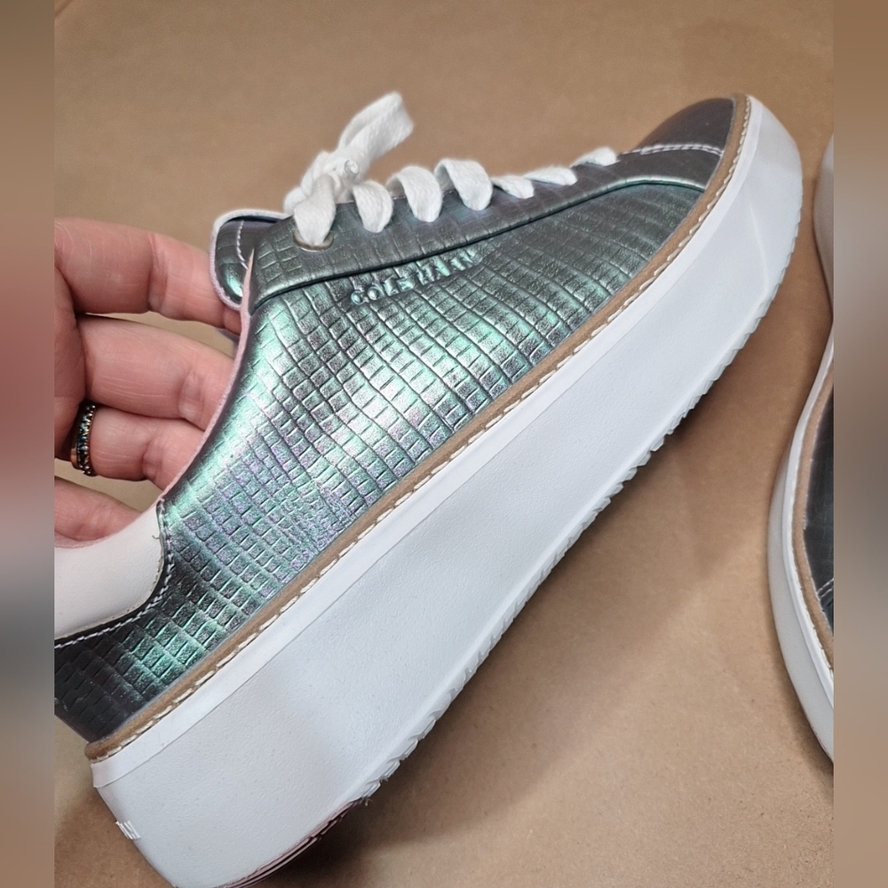 Cole Haan Metallic Green Sneakers - Picture 4 of 11